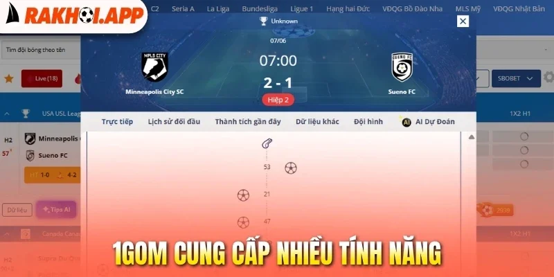 1Gom - Trang Bóng Đá Tổng Hợp Hàng Đầu Việt Nam 2 1Gom cung cấp nhiều tính năng