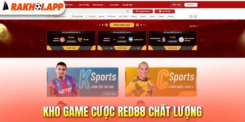 Red88 - Live Bóng Đá Mượt Mà, Cược Uy Tín Nhận Thưởng Lớn 1 Kho game cược Red88 chất lượng
